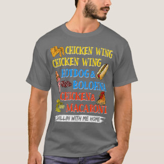 T-shirt Aile de poulet Aile de poulet Hotdog et Bologne