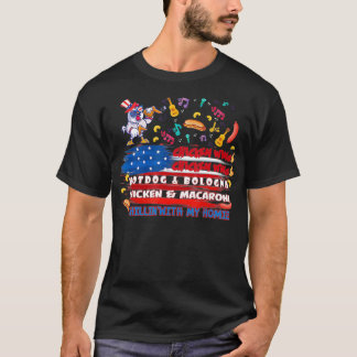 T-shirt Aile de poulet Aile de poulet Hotdog et Bologne
