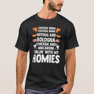 T-shirt Aile de poulet cuisinée Hot Dog & Bologna Chillat 