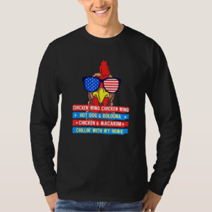 T-shirt Aile De Poulet Cuite Aile De Poulet Chaud Chien Et