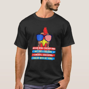 T-shirt Aile de poulet cuite Aile de poulet Hot Dog Et Bol