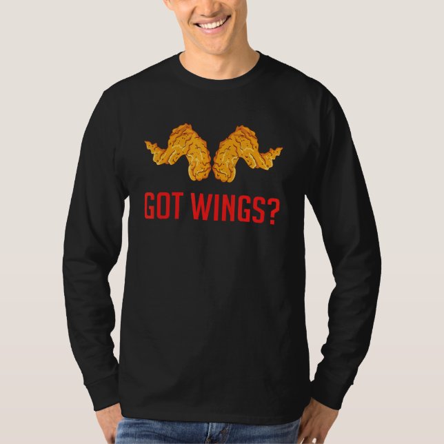 T-shirt Aile de poulet frit avec ailes (Devant)