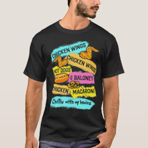 T-shirt Aile de poulets Aile de poulet Hotdog et Bologne H