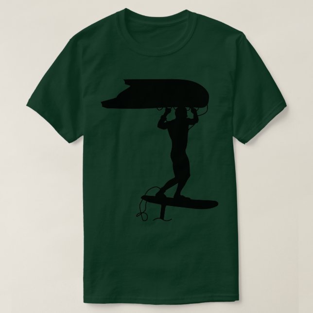 T-shirt Aile de surf surf avec une aile à feuille (Design devant)