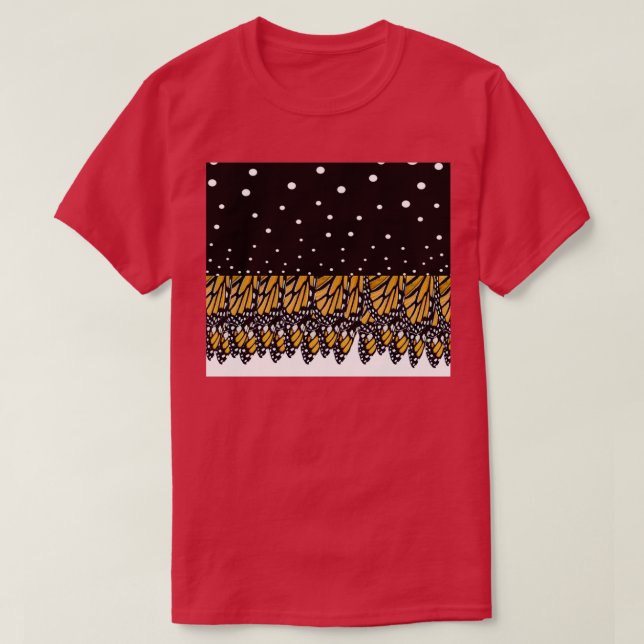 T-shirt Aile papillon monarque avec pois de pois motif coû (Design devant)