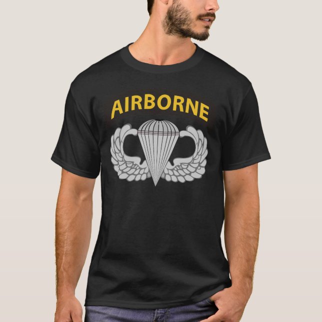 T-shirt Ailes aéroportées de saut avec l'étiquette (Devant)
