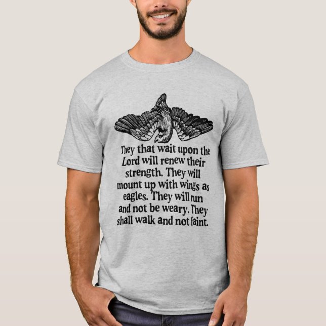 T-shirt Ailes comme 40:31 d'Eagles Isaïe (Devant)