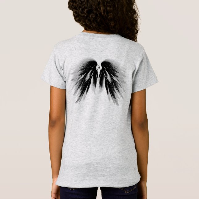 T-Shirt AILES D'ANGE Monogramme gris noir (Dos)