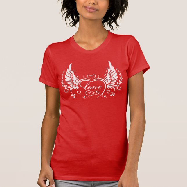 T-shirt Ailes de l'Amour. Personnalisez (Devant)