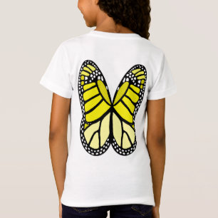 T-Shirt Ailes de papillon de monarque jaune