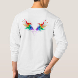 T-shirt Ailes fluffy arc-en-ciel