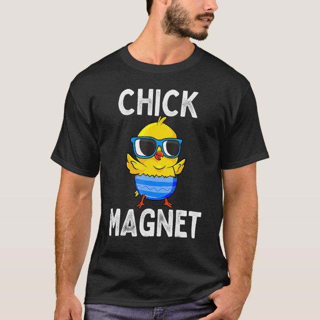 T-shirt Aimant de poulet Pâques mignon bébé poulets Garçon (Devant)