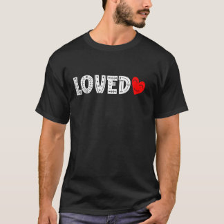 T-shirt AIMÉ Cœur Rouge Drôle Bonne Saint Valentin pour Fe