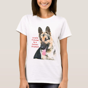 T-shirt Aimé et protégé par un berger allemand