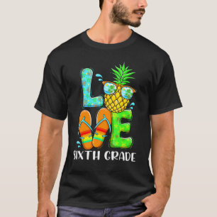 T-shirt Aime la vie d'enseignant de sixième année Noël en