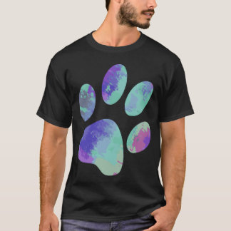 T-shirt Aime les chiens chats animaux empreinte de patte a