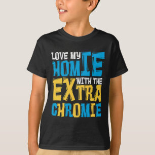 T-shirt Aime mon pote avec le syndrome de Down chromosome