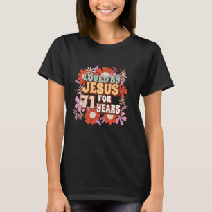 T-shirt Aimé Par Jésus Pendant 71 Ans 71ème Anniversaire C