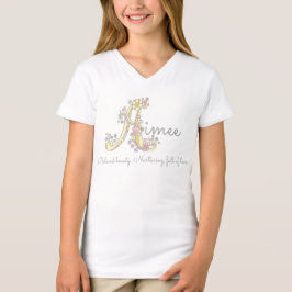T-Shirt Aimee girls name signifiant Un coeur monogramme