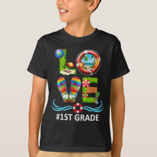T-shirt Aimer 1ère année Professeur Chritsmas En Juillet É