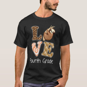 T-shirt Aimer 4e année Sloth 4e année Enseignant Retour à