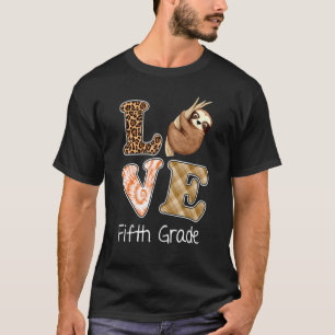 T-shirt Aimer 5e année Sloth 5e année Enseignant Retour à 