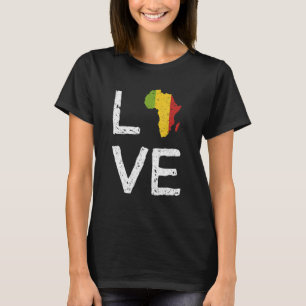 T-shirt Aimer Afrique Noir Histoire Mois Afro-Américain M