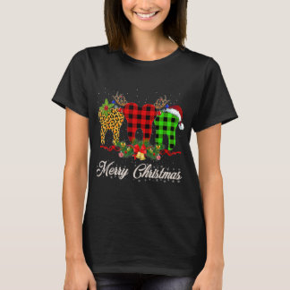 T-shirt Aimer Arbre de Noël Stethoscope Infirmière T-