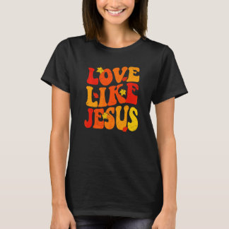 T-shirt Aimer comme Jésus Feuilles d'Automne Mode Esthétiq