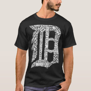 T-shirt Aimer Detroit " ; D" ; avec les noms de ru