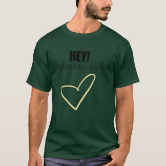 T-shirt Aimer être votre ami cœur jaune