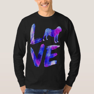 T-shirt Aimer Fila Brasileiro Aquarelle Bleu Chien Maman P