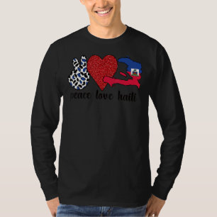T-shirt Aimer Haïti Fière Drapeau Haïtien Racines Haïtienn