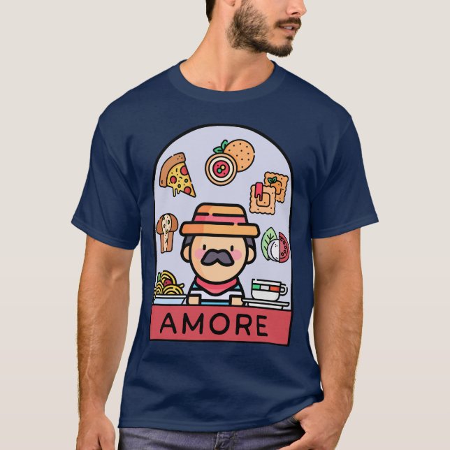 T-shirt Aimer la cuisine italienne (Devant)