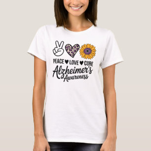 T-shirt AIMER LA PAIX GUÉRIR LA SENSIBILISATION À Alzheime