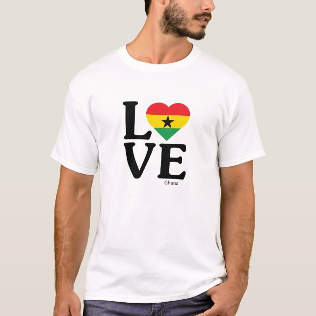 T-shirt Aimer le Ghana (Devant)