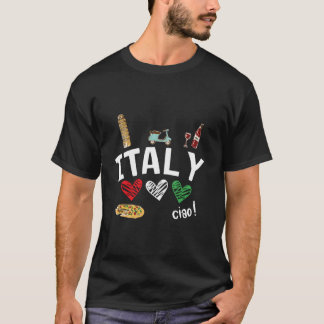 T-shirt Aimer l'Italie et tout de la culture italienne