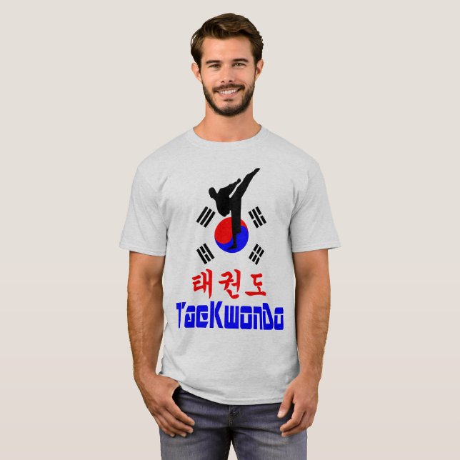 T-shirt ☯ Aimer ✔ Martial Coréen-TaeKwonDo (Devant entier)