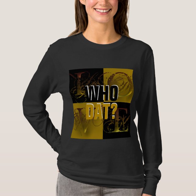 T-shirt Aimer or noir, Fleur de Lis, texte personnalisable (Devant)