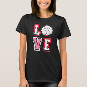 T-shirt Aimer Poodle Animal Pup Chien Chien de Chien de Ch