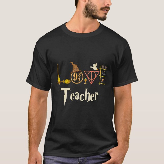 T-shirt Aimer Professeurs sorciers Ck À L'École Halloween (Devant)