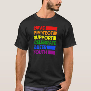 T-shirt Aimer Protéger Support Célébrer Queer Youth Lgbtq