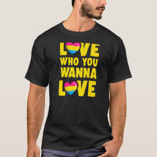 T-shirt Aimer Qui Vous Voulez Aimer Mignonne Trendy Pansex