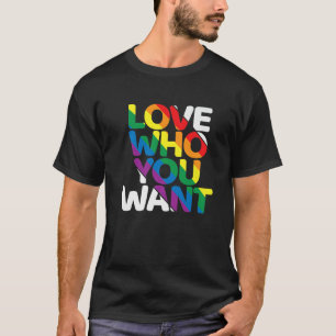 T-shirt Aimer Qui Vous Voulez Gay Arc-En-Ciel Soutien Égal