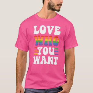 T-shirt Aimer Qui Vous Voulez Lgbtq Diversité Rainbow Prid