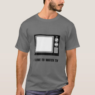 T-shirt Aimer Regarder La Télévision Drôle