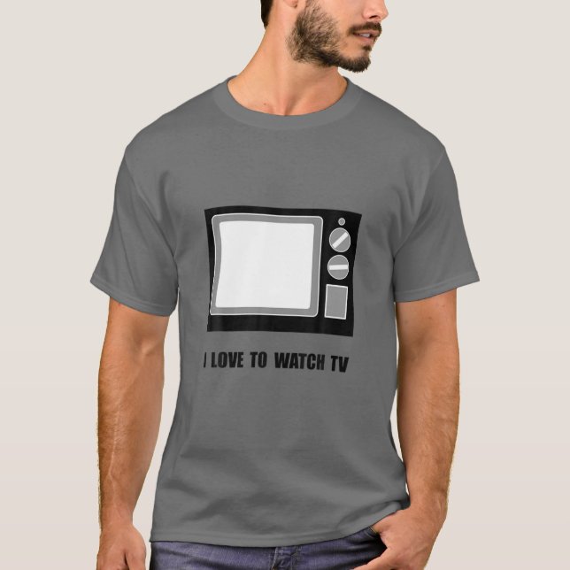 T-shirt Aimer Regarder La Télévision Drôle (Devant)