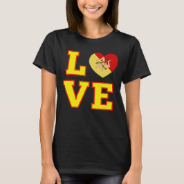 T-shirt AIMER Sicile Sicilienne Trinacria comme O in Love