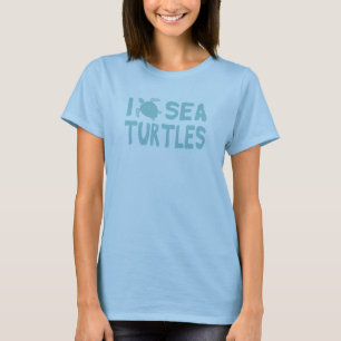 T-shirt Aimer Tortues de mer Jote Blue Typographie Citatio