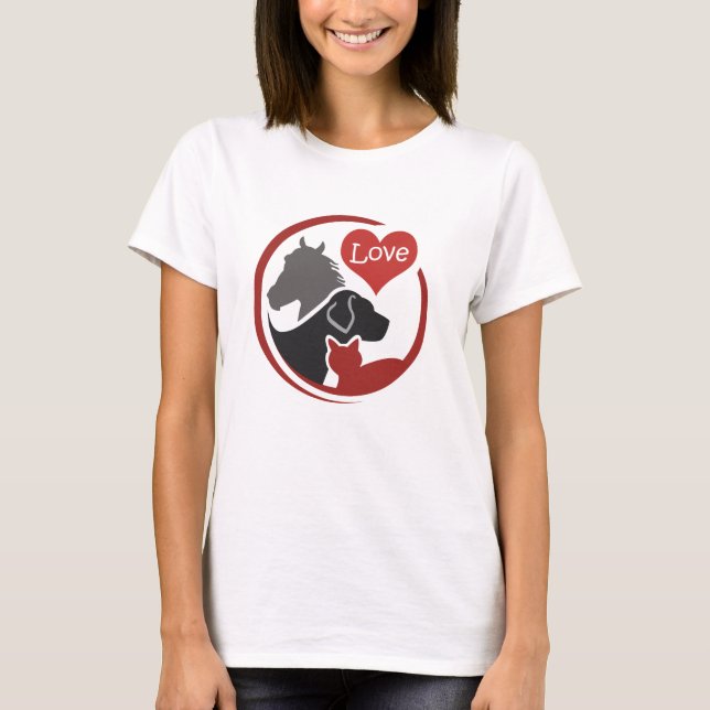 T-shirt aimer tous les animaux (Devant)